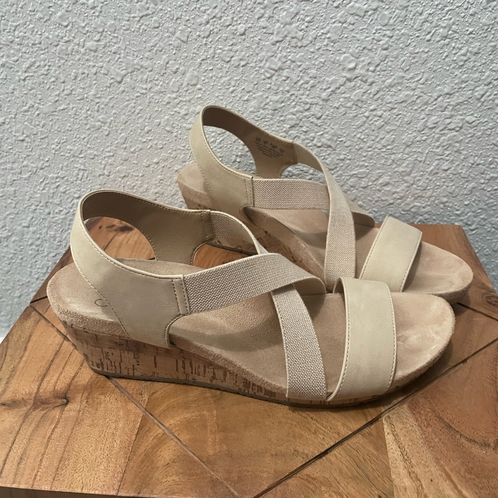COPY - Life Stride Tan Platform Wedge Sandal